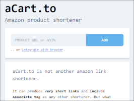 aCart.to is not another Amazon link shortener.